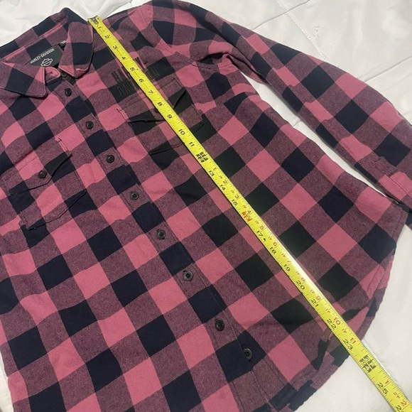 Harley-Davidson Women’s Plaid Flannel Shirt — Red & Black, Size Small - Picture 5 of 7